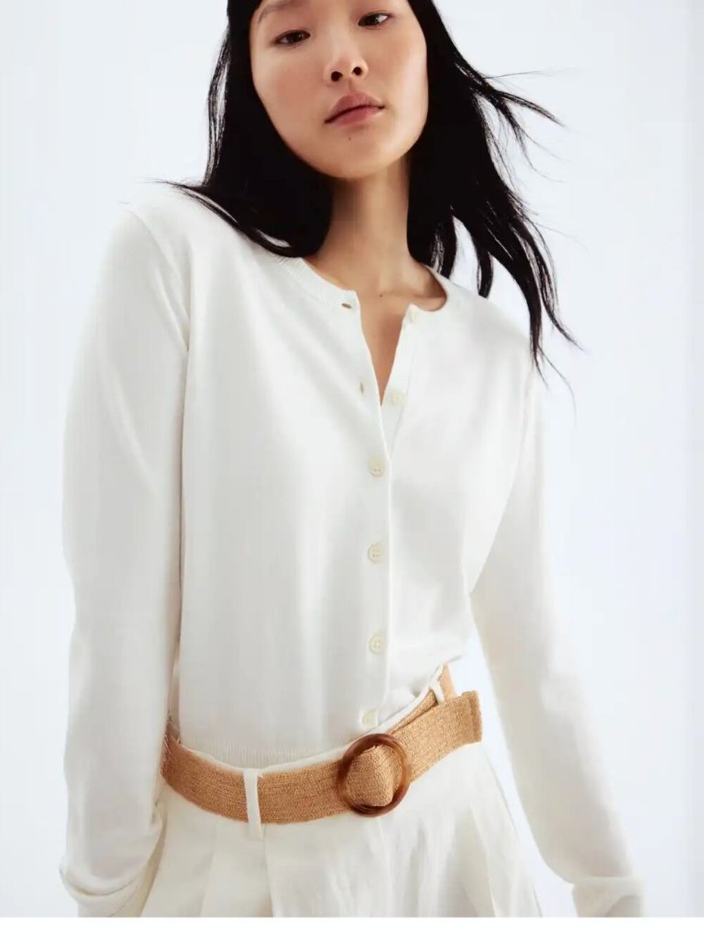 H&M Womens Fine Knit Cardigan Sweater L